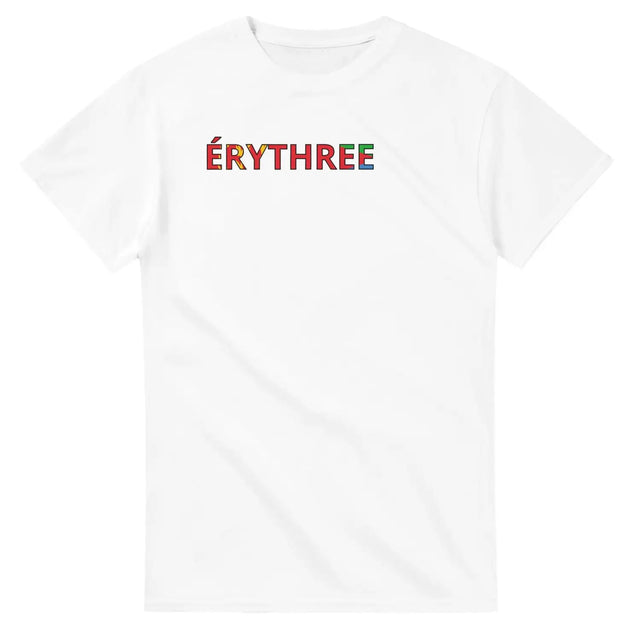 T-shirt drapeau érythrée en écriture - pixelforma