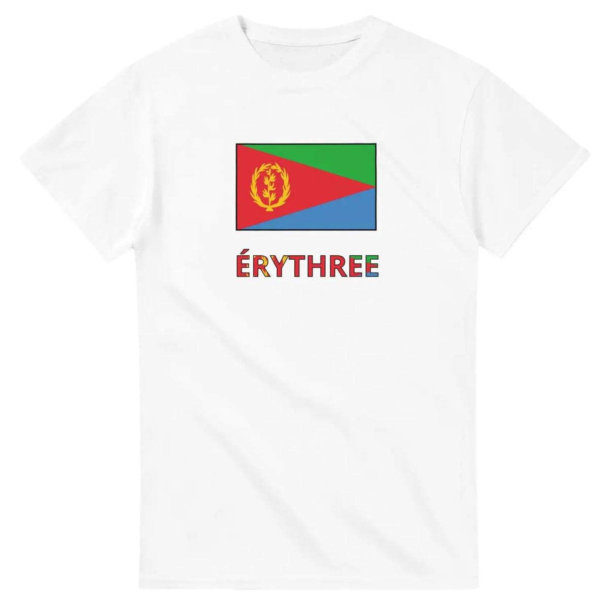 T-shirt drapeau érythrée en texte - pixelforma