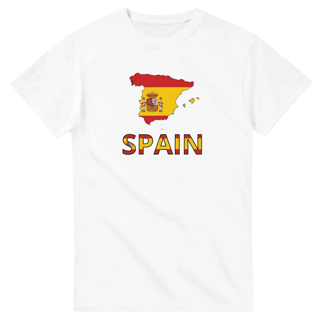 T-shirt drapeau espagne carte - pixelforma