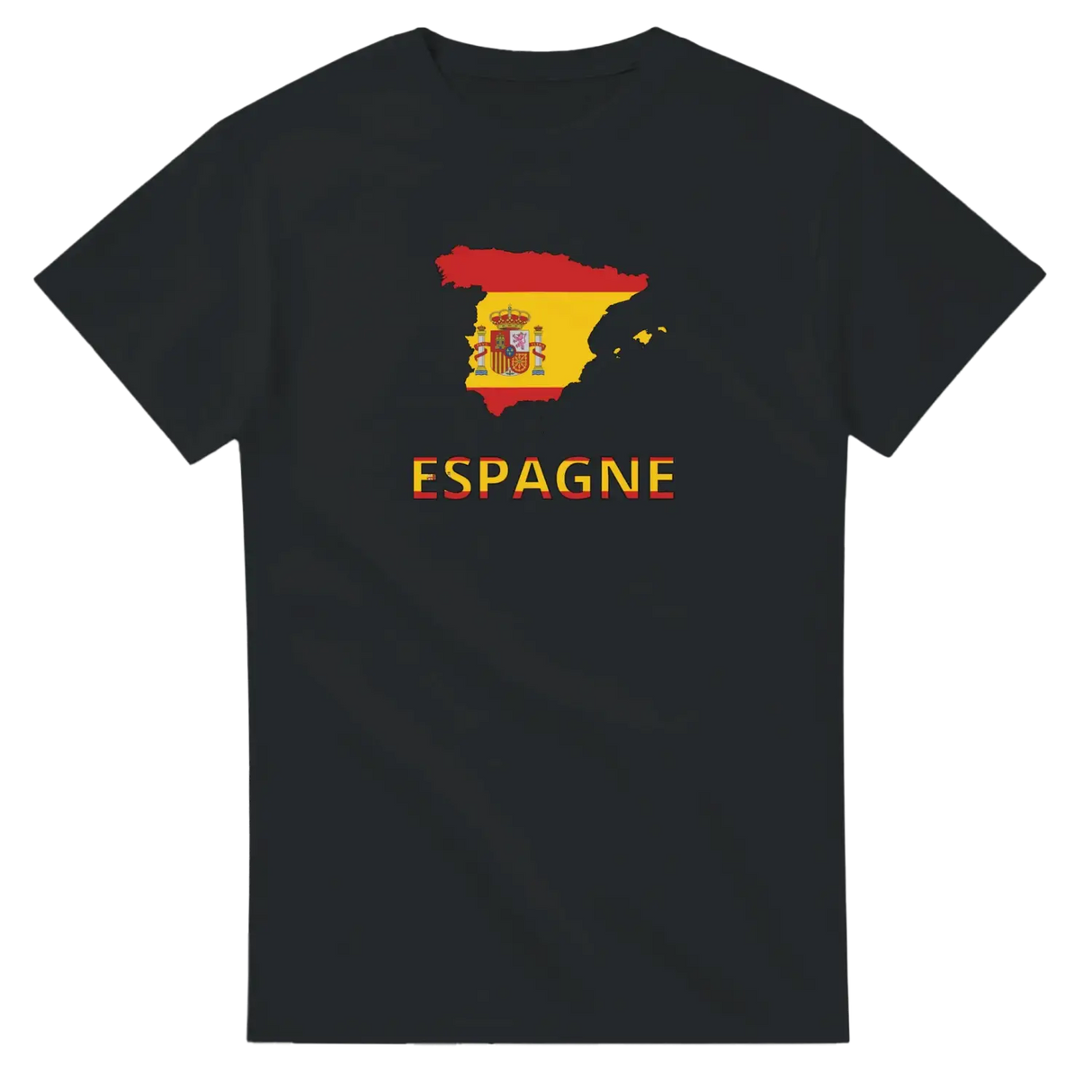 T-shirt drapeau espagne en carte - pixelforma