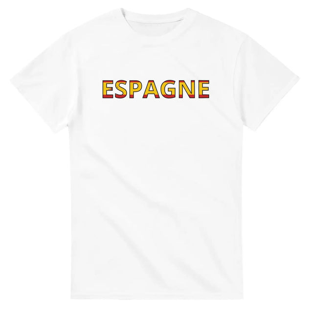 T-shirt drapeau espagne en écriture - pixelforma