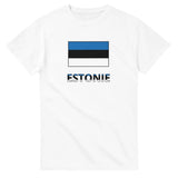 T-shirt drapeau estonie en texte - pixelforma