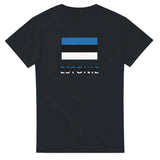 T-shirt drapeau estonie en texte - pixelforma