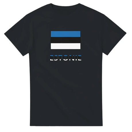 T-shirt drapeau estonie en texte - pixelforma