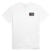 T-shirt drapeau eswatini broderie couleur coton épais