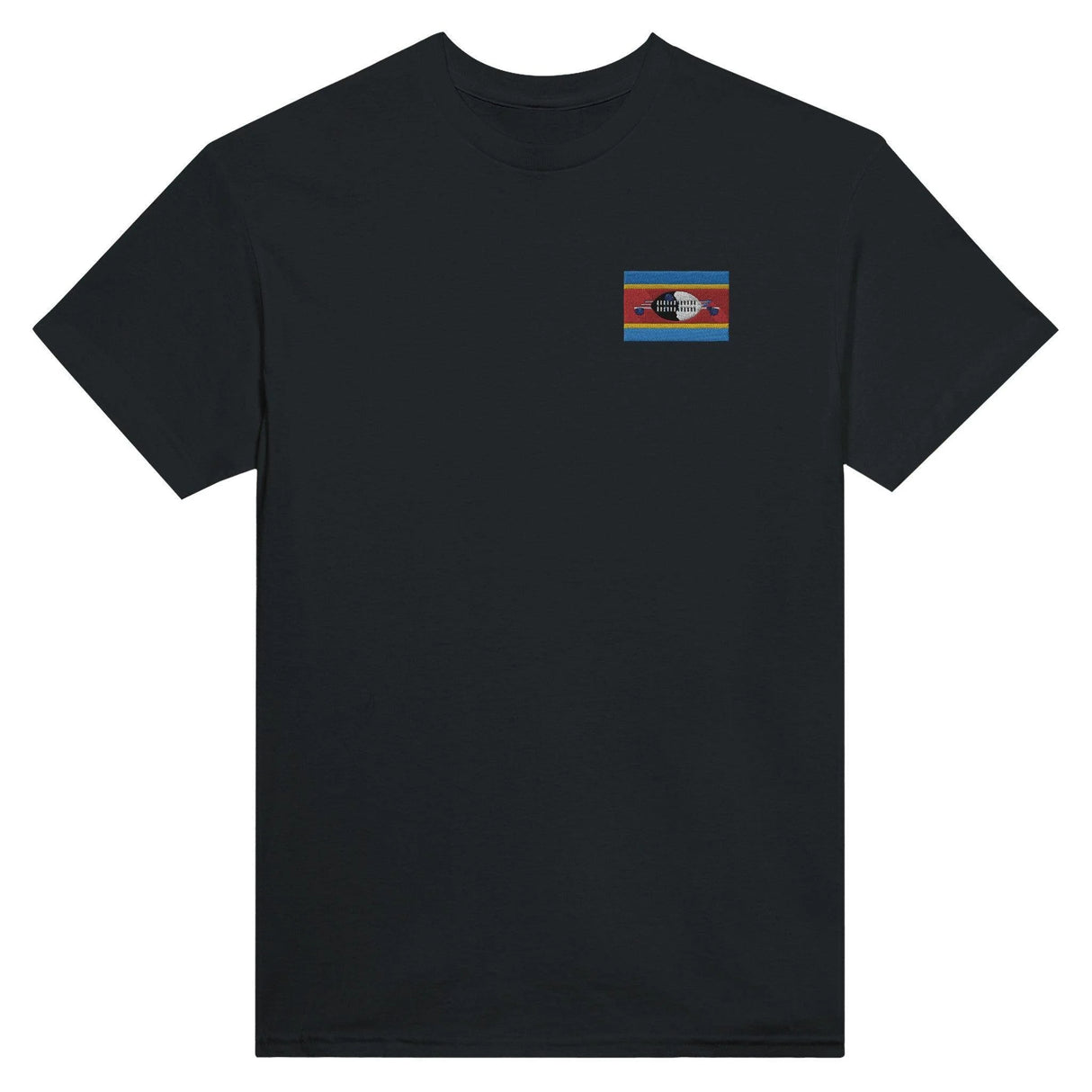 T-shirt drapeau eswatini broderie couleur coton épais