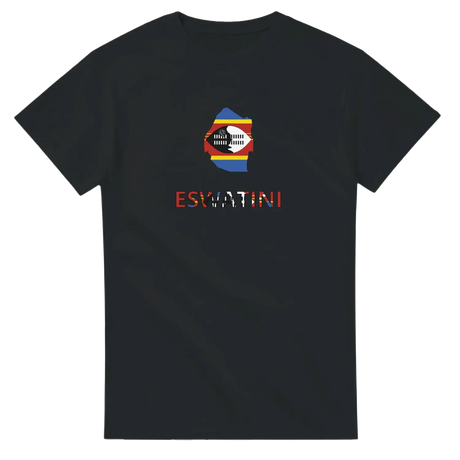 T-shirt drapeau eswatini en carte - pixelforma