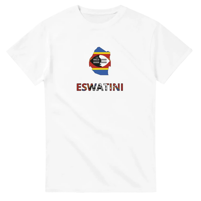 T-shirt drapeau eswatini en carte - pixelforma