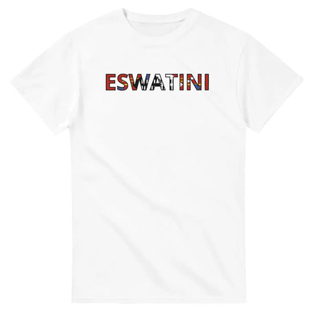 T-shirt drapeau eswatini en écriture - pixelforma