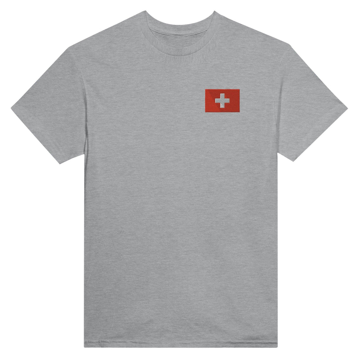 T-shirt Drapeau et armoiries de la Suisse en broderie - Pixelforma