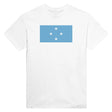 T-shirt drapeau états fédérés de micronésie coton brodé