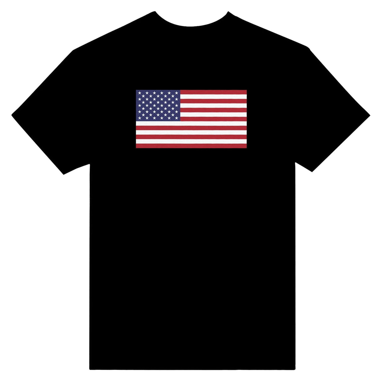 T-shirt drapeau états-unis coton mélangé brodé élégant