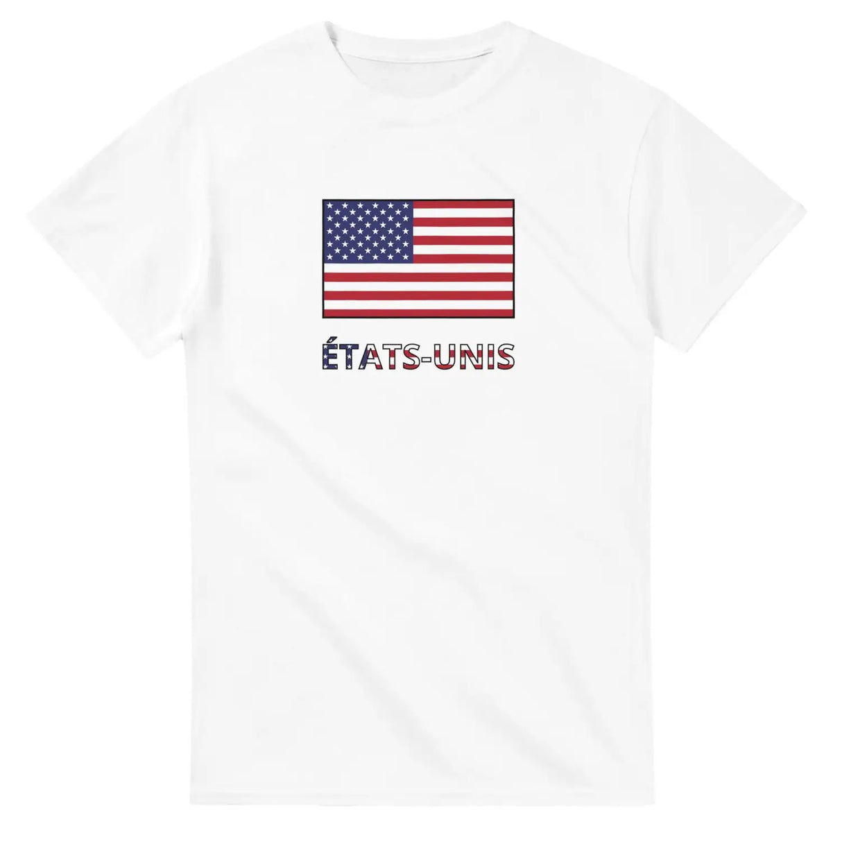 T-shirt drapeau états-unis en texte - pixelforma