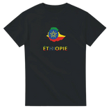 T-shirt drapeau éthiopie en carte - pixelforma