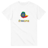 T-shirt drapeau éthiopie en carte - pixelforma