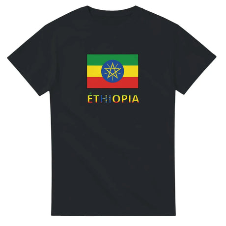 T-shirt drapeau éthiopie texte - pixelforma