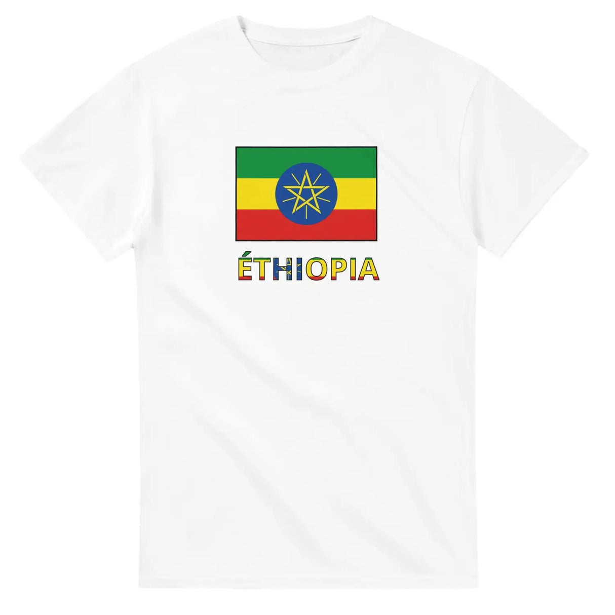 T-shirt drapeau éthiopie texte - pixelforma