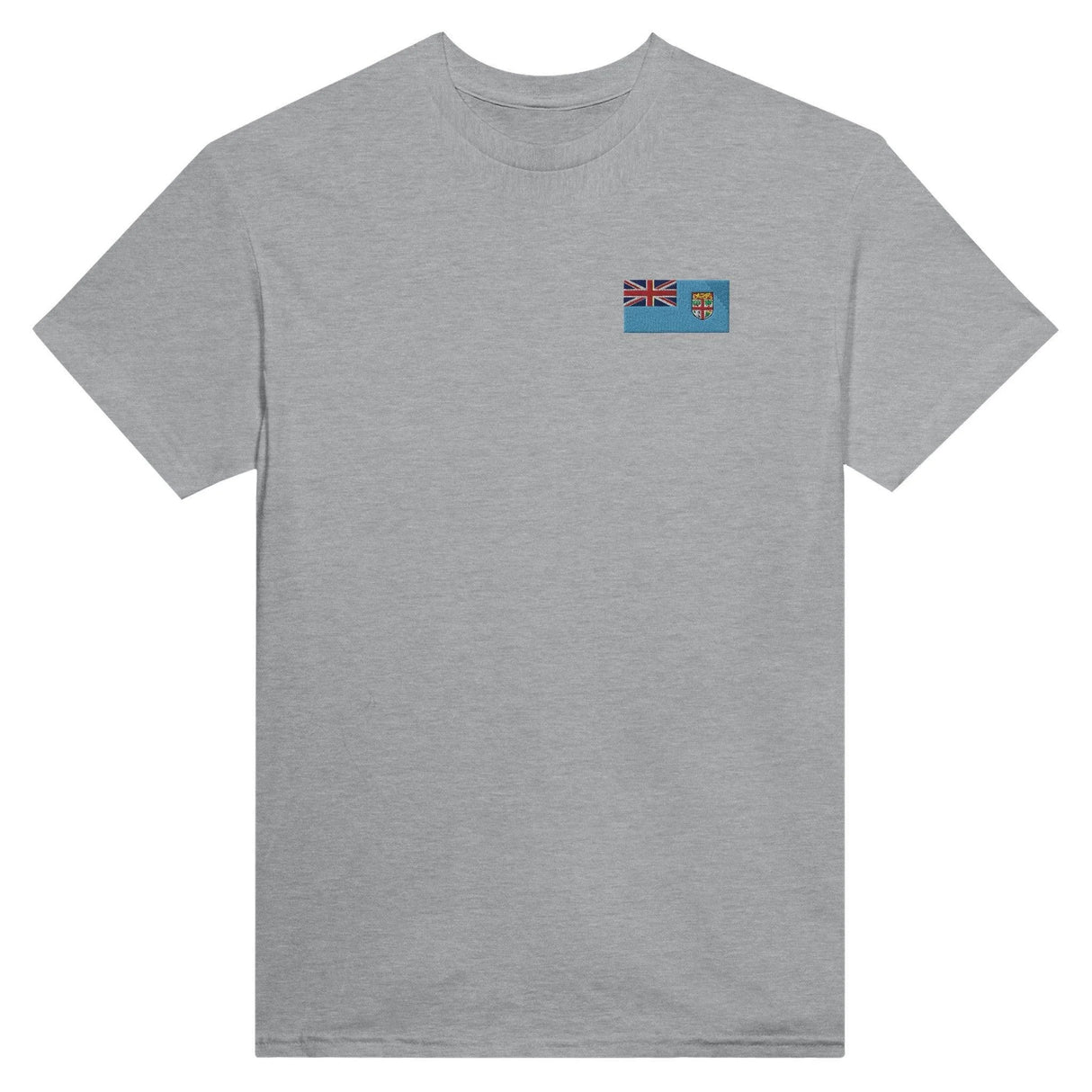 T-shirt drapeau fidji broderie couleur coton épais