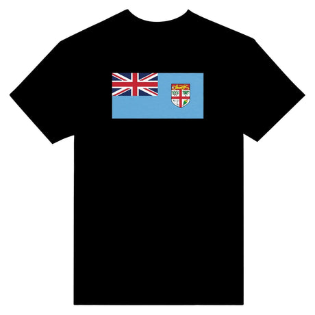 T-shirt drapeau fidji coton mélangé brodé manches longues