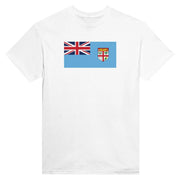 T-shirt drapeau fidji coton mélangé imprimé manches longues