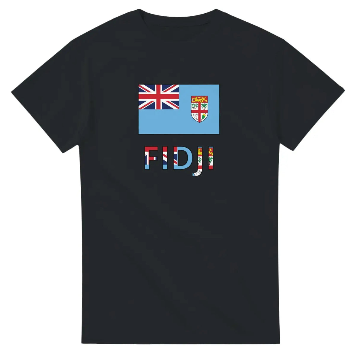 T-shirt drapeau fidji en texte - pixelforma