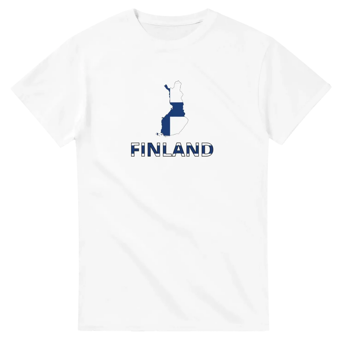 T-shirt drapeau finlande carte - pixelforma