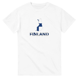 T-shirt drapeau finlande carte - pixelforma