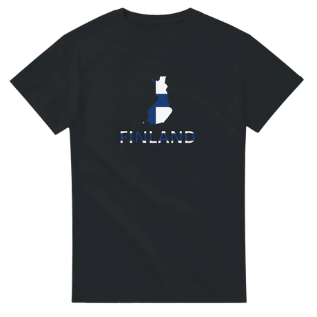 T-shirt drapeau finlande carte - pixelforma