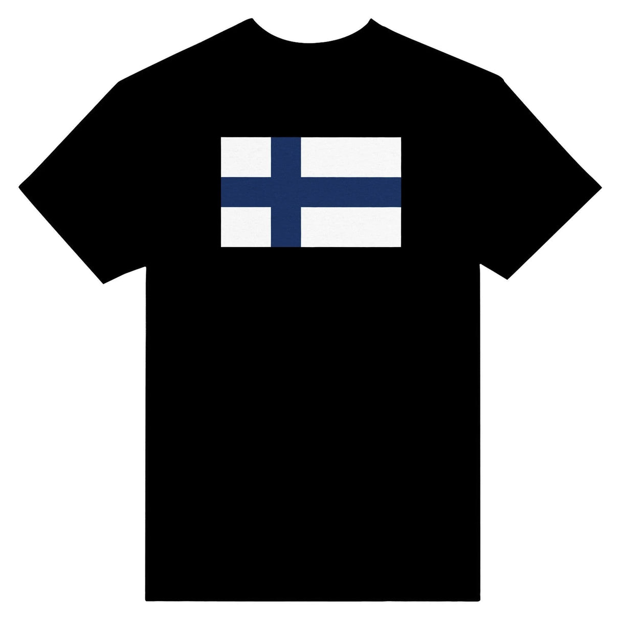 T-shirt drapeau finlande coton mélangé brodé manches longues