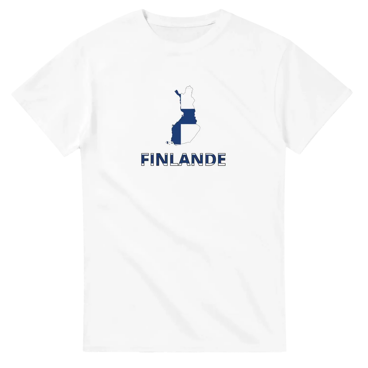 T-shirt drapeau finlande en carte - pixelforma