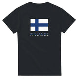 T-shirt drapeau finlande en texte - pixelforma