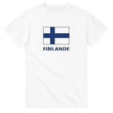 T-shirt drapeau finlande en texte - pixelforma