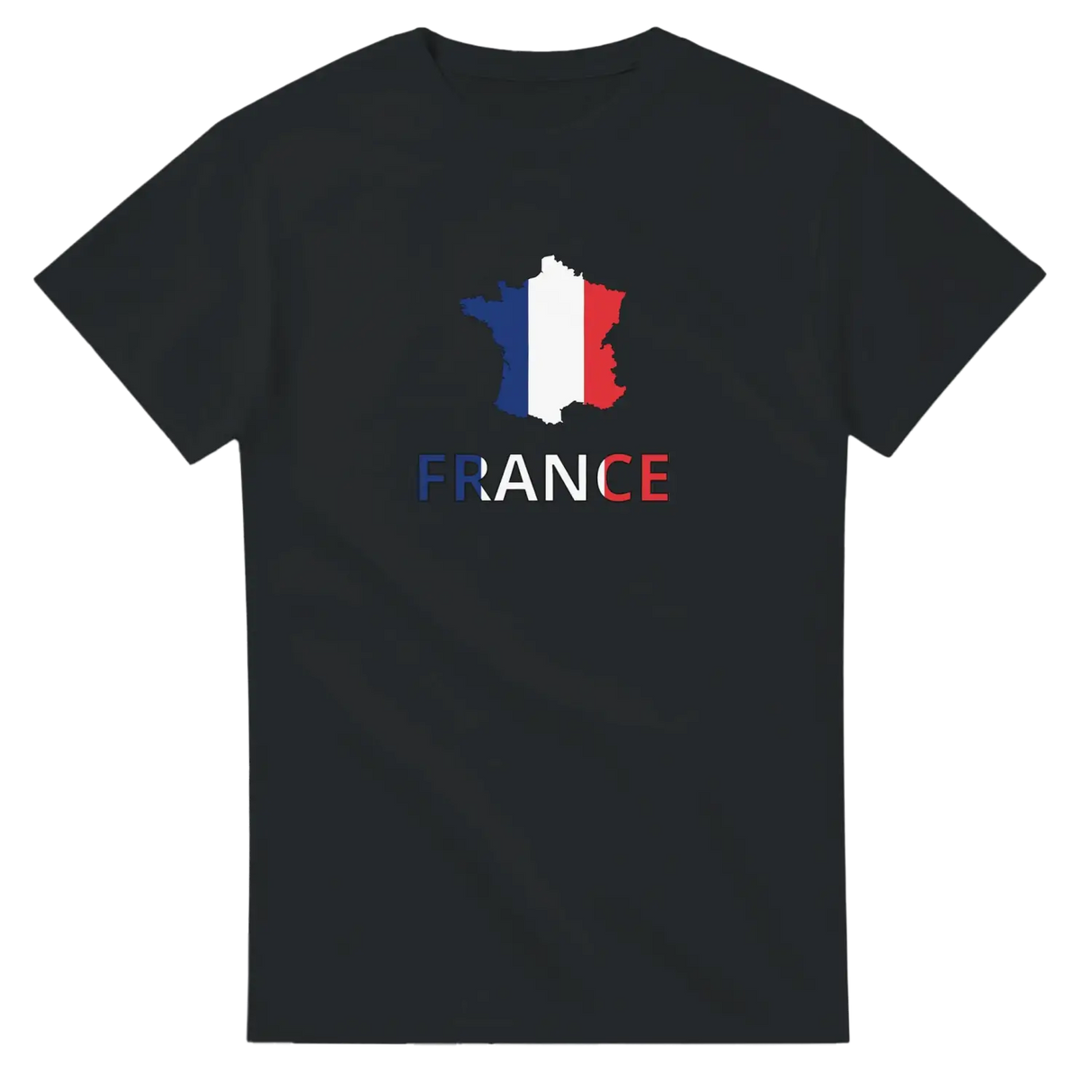 T-shirt drapeau france en carte - pixelforma