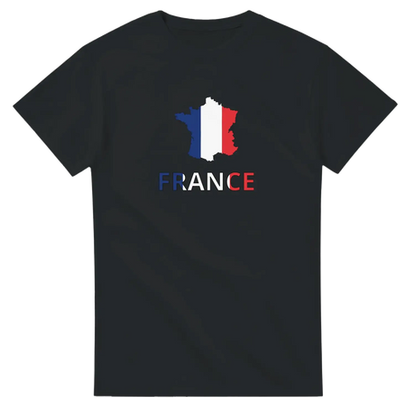 T-shirt drapeau france en carte - pixelforma