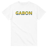 T-shirt drapeau gabon en écriture - pixelforma