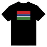 T-shirt drapeau gambie brodé en coton mélangé manches longues