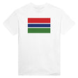 T-shirt drapeau gambie brodé en coton mélangé manches longues