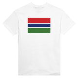 T-shirt drapeau gambie brodé en coton mélangé manches longues