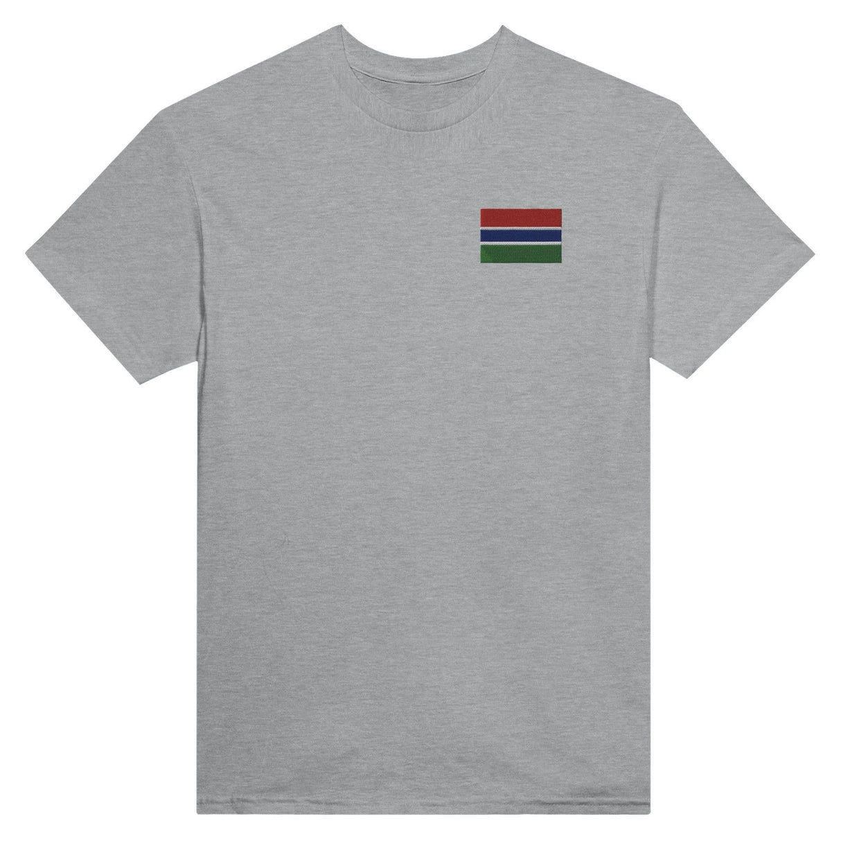 T-shirt drapeau gambie broderie couleur coton mélangé