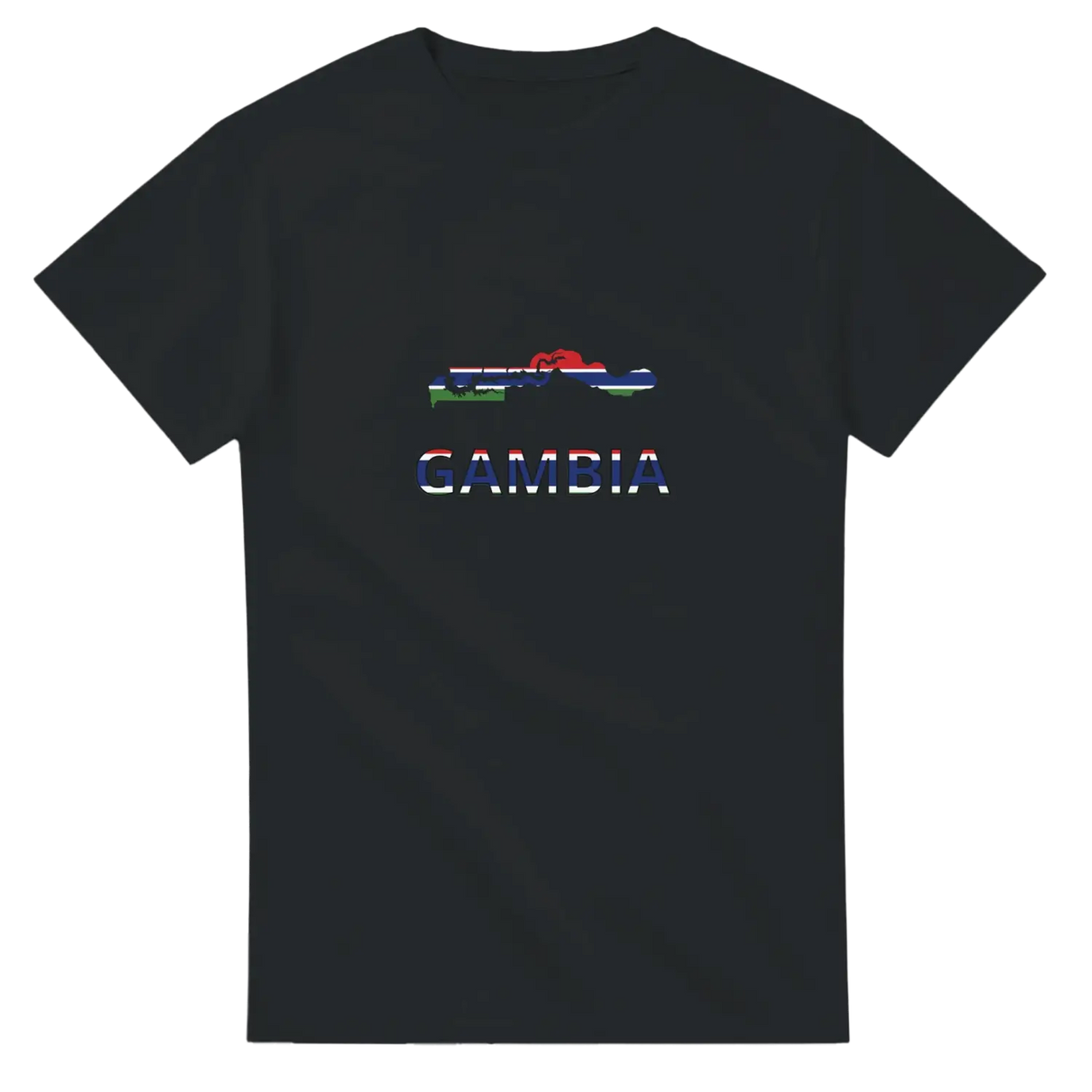 T-shirt drapeau gambie carte - pixelforma