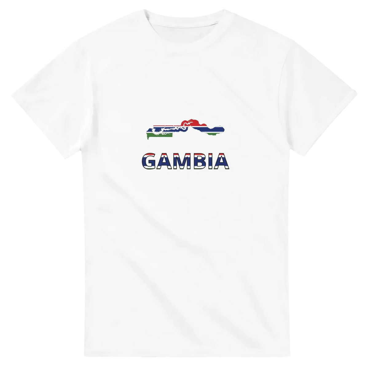 T-shirt drapeau gambie carte - pixelforma