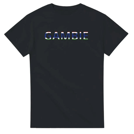 T-shirt drapeau gambie en écriture - pixelforma