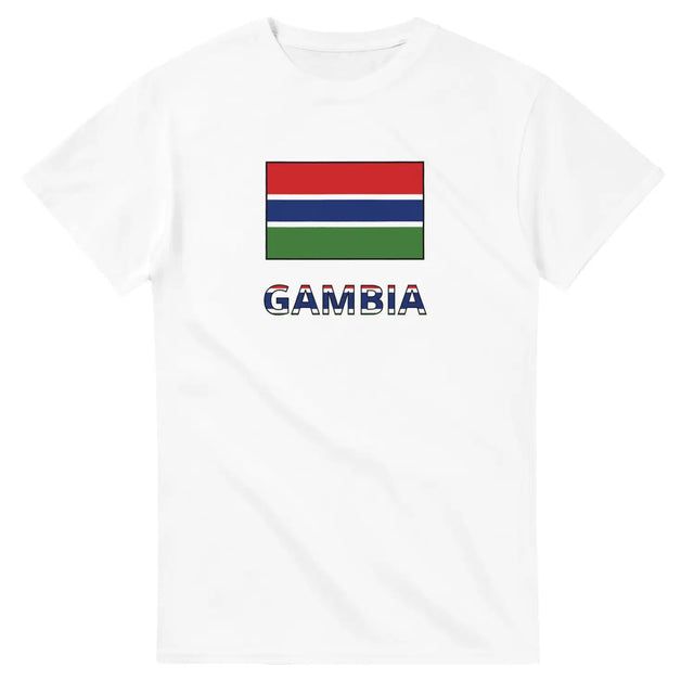 T-shirt drapeau gambie texte - pixelforma