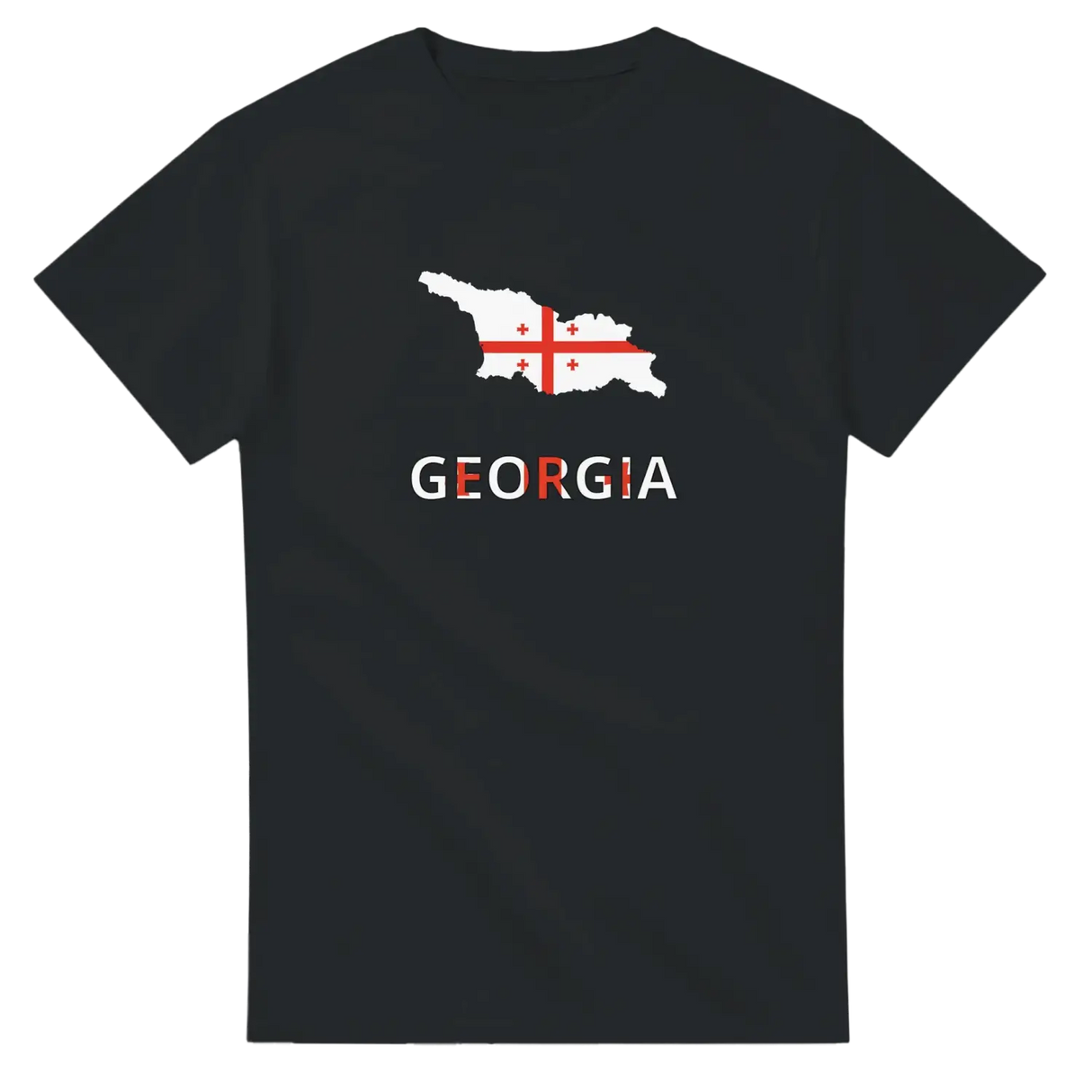 T-shirt drapeau géorgie carte - pixelforma