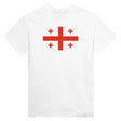 T-shirt drapeau géorgie coton mélangé brodé élégant