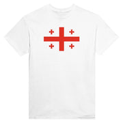 T-shirt drapeau géorgie coton mélangé imprimé élégant