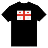 T-shirt drapeau géorgie coton mélangé brodé élégant