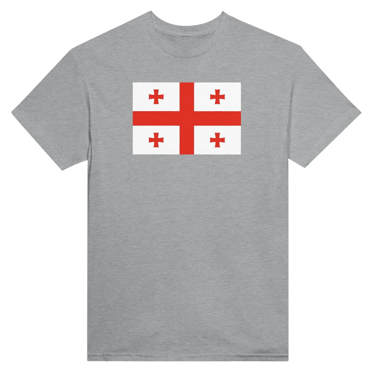 T-shirt drapeau géorgie coton mélangé brodé élégant