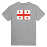 T-shirt drapeau géorgie coton mélangé brodé élégant
