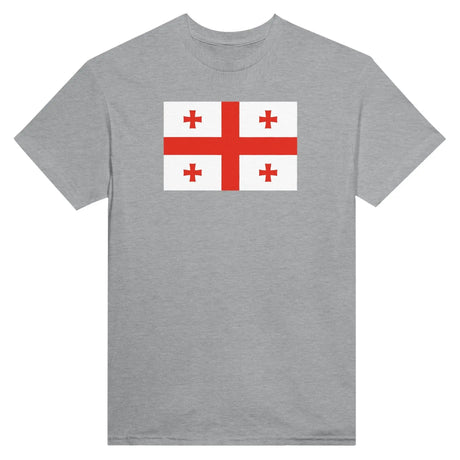 T-shirt drapeau géorgie coton mélangé brodé élégant